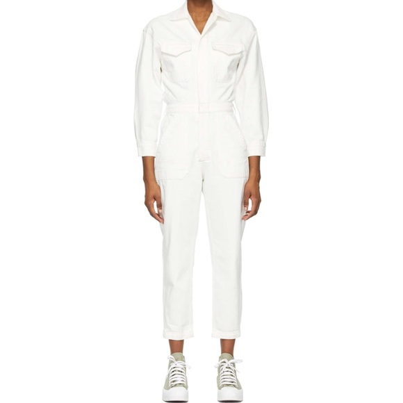 Citizens of Humanity ecru off white Marta Utility Jumpsuit XS - Picture 5 of 14